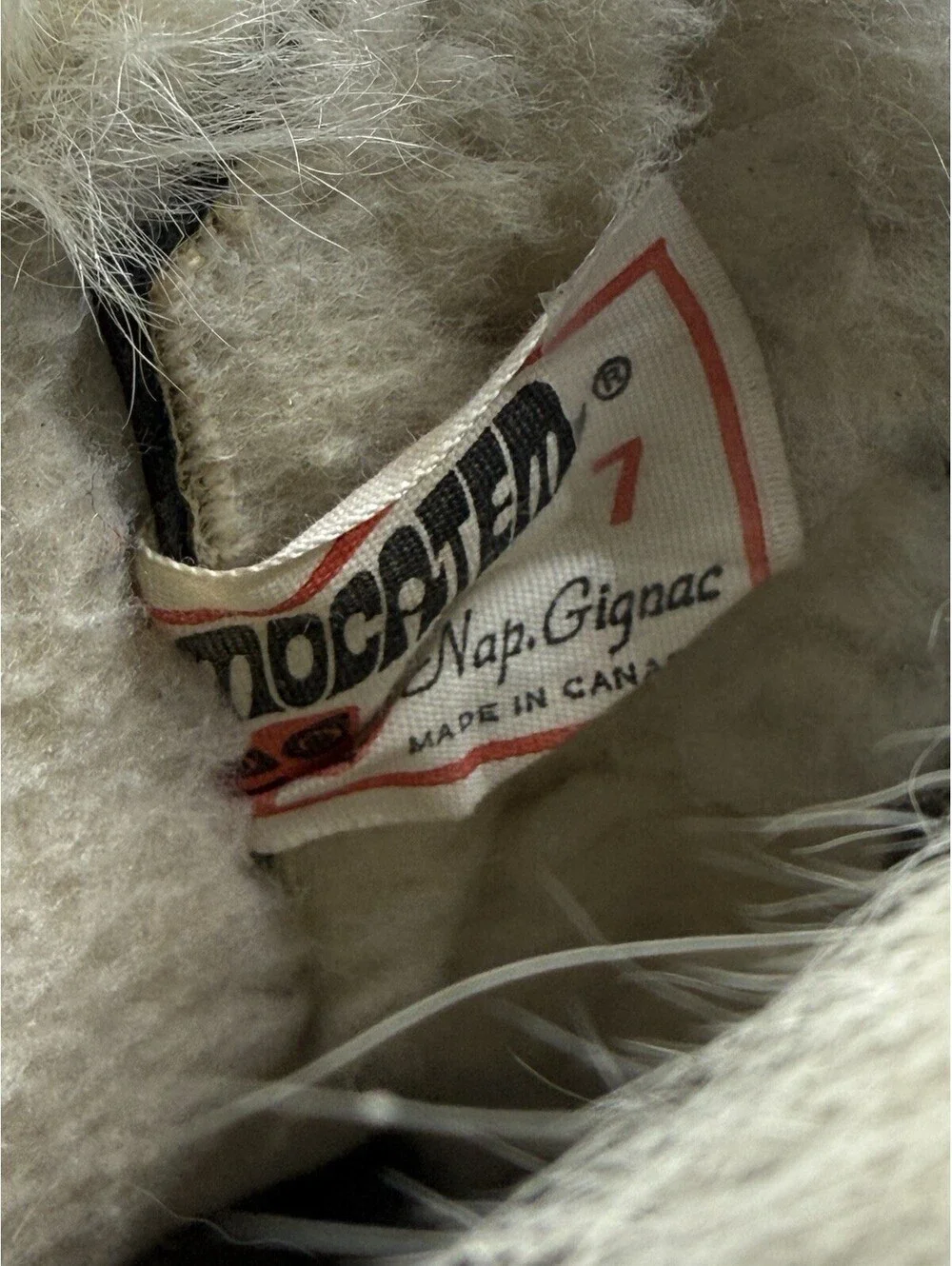 Vintage MOCATEM Fur Boots Lace up 70s Après Ski Canada France Sz 7 US Women’s